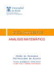 ANÁLISIS MATEMÁTICO Grado en Economía Universidad de Alcalá