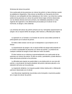 Síntomas del cáncer de pulmón