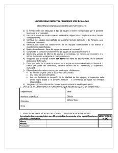 Formato de recepcion de computador PC escritorio