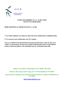 Ficha de Alta como Socio Colaborador de la ACIB