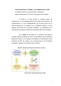 relación entre el turismo y los cambios en el clima