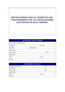 instrucciones generales de uso y mantenimiento