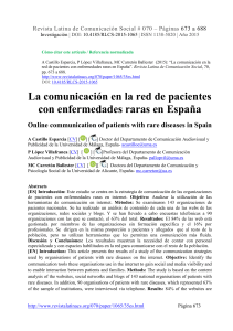 La comunicación en la red de pacientes con enfermedades