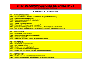 Brief de Comunicaciones de Marketing
