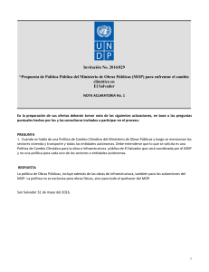 Nota Aclaratoria 1 - UNDP | Procurement Notices