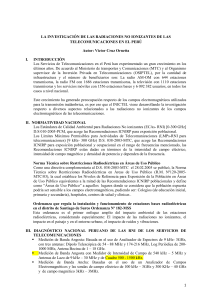LA INVESTIGACIÓN DE LAS RADIACIONES NO IONIZANTES DE