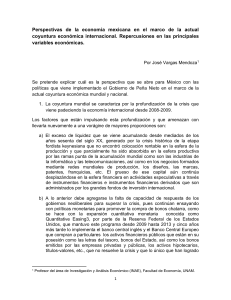 Perspectivas de la econom&iacute;a mexicana en el marco de la actual