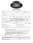 admittance sheet - Elite Physical Therapy