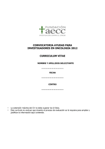 CURRICULUM VITAE AIO 2012 - Asociaci&oacute;n Espa&ntilde;ola Contra