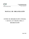 MANUAL DE ORGANIZACIÓN DEL CENTRO DE REHABILITACIÓN