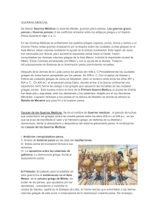 GUERRAS MÉDICAS Se llaman Guerras Médicas (o Guerras