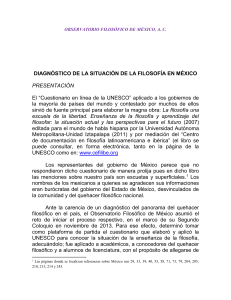 Diagnóstico - Observatorio Filosófico de México