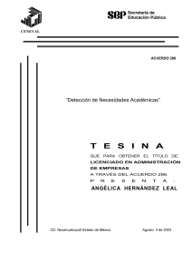 Detección de Necesidades Académicas