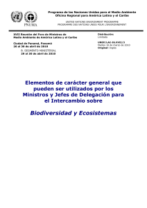 UNEP-LAC-IG-XVII-3 BIODIVERSIDAD Y ECOSISTEMAS