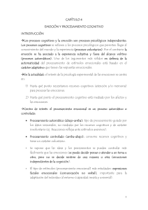 CAPÍTULO 4 EMOCIÓN Y PROCESAMIENTO COGNITIVO I