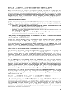 TEMA 2: LAS REVOLUCIONES LIBERALES O BURGUESAS