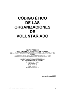 i. definición de organizaciones de voluntariado