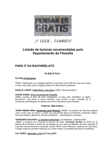 XOSÉ RAMÓN AREA: Seducidos pola Filosofía. (TEMA: Un profesor