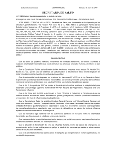 ACUERDO mediante el cual se instruye a todas las