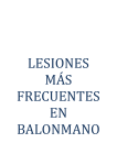 Lesiones frecuentes en balonmano