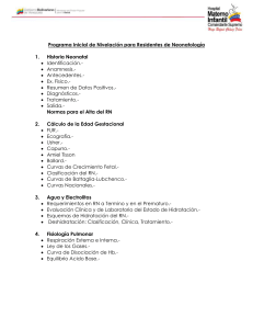 Programa Inicial de Nivelación para Residentes de Neonatología