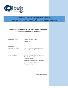 Coyuntura Económica - 2015 - Cámara de Comercio de Pereira