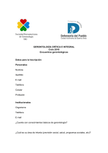 Sociedad Iberoamericana de Gerontología SIG GERONTOLOGÍA