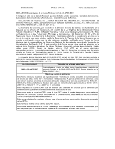 DECLARATORIA de vigencia de la Norma Mexicana NMX-J