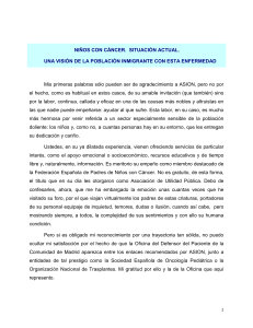 Niños con cáncer - Comunidad de Madrid