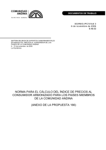 propuesta de la secretar&iacute;a general sobre indice de precios al
