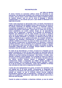 RECONSTRUCCIÓN por Sofía de Laferrère Al vernos inmersos en