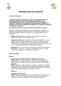 microbiologia de alimentos - Fundaci&oacute;n Bioqu&iacute;mica Argentina