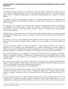 Cambio Climatico y Derechos Humanos