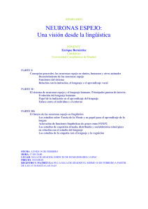 Programa y bibliografía NEURONAS ESPEJO