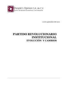 Partido Revolucionario Institucional. Evolución y cambios.