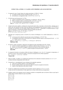 PROBLEMAS DE QUÍMICA 2º BACHILLERATO ESTRUCTURA