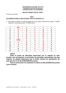 1) Suponga una economía que posee las siguientes estadísticas
