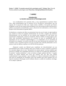 Ibáñez, T. (1995): “La tensión esencial de la psicología social”.