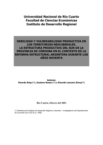 V.- Caracterización de la estructura del sector