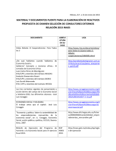 M&eacute;xico, D.F. a 15 de enero de 2015 MATERIAL Y DOCUMENTOS