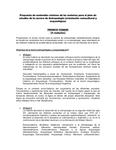 Propuesta de contenidos mínimos de las materias para el plan de