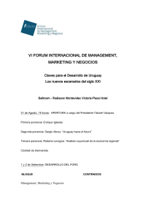 VI FORUM INTERNACIONAL DE MANAGEMENT, MARKETING Y
