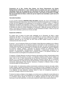 Proposición de la Sen. Cristina Díaz Salazar, del Grupo