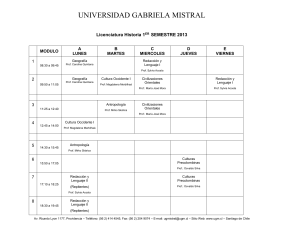 escuela de periodismo - Universidad Gabriela Mistral