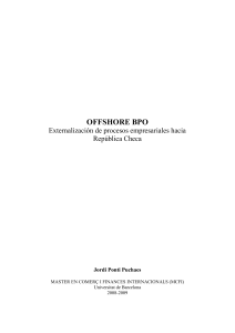 OFFSHORE BPO Externalización de procesos empresariales hacia