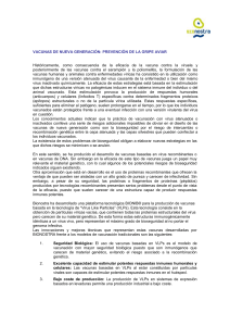 vacunas de nueva generación: prevención de la gripe