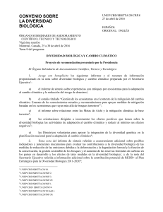 Proyecto de recomendación presentado por la Presidencia