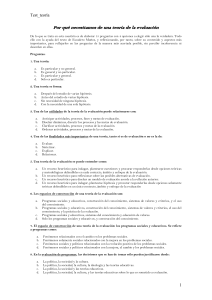 Por qué necesitamos de una teoría de la evaluación