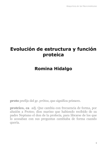 Evolución de estructura y función proteica