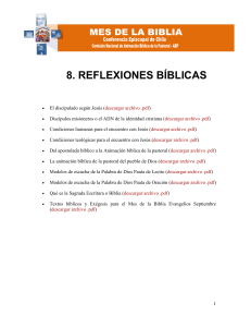 8. REFLEXIONES BÍBLICAS El discipulado según Jesús (descargar